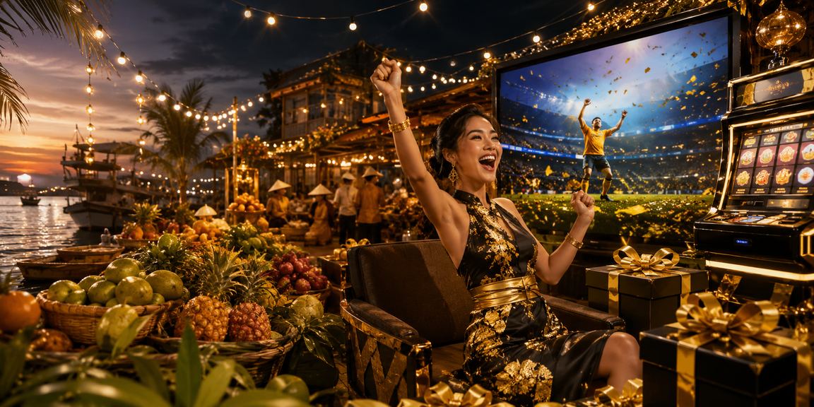 Người chơi game Slots tại vùng đồng bằng Mekong thư giãn buổi chiều bên bờ sông